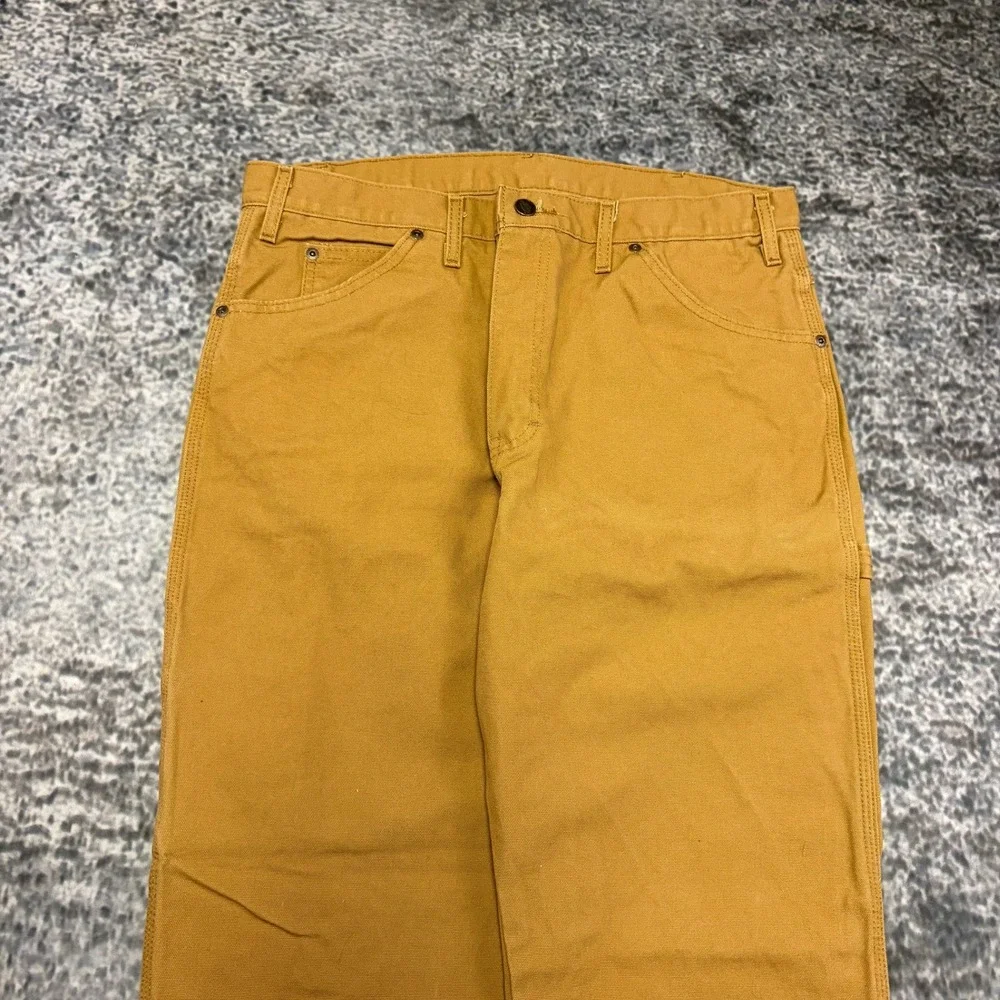 Dickies Carpenter Pants Mens 34x30 Tan Canvas Utility Workwear